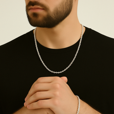 Rope chain and bracelet
